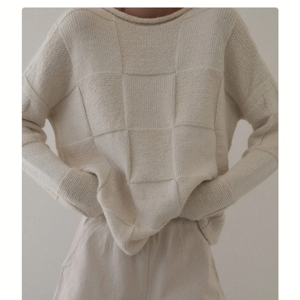 Laude the Label Heritage Basketweave Sweater NWT - Picture 2 of 4